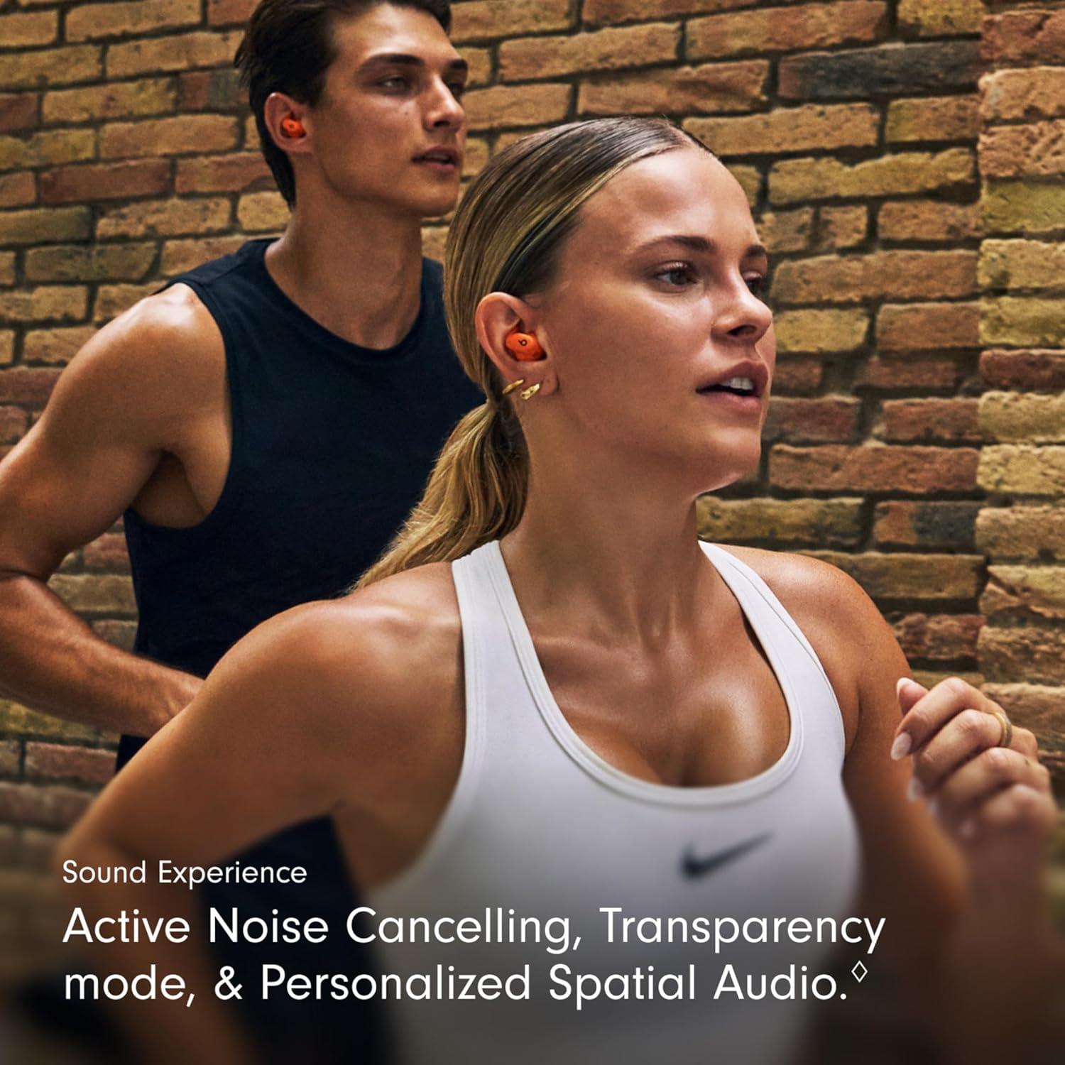 imageBeats Powerbeats Fit Wireless Noise Cancelling Workout Earbuds with SecureFit Wingtips Up to 30Hour Battery Life Sweat ampamp Water Resistant Apple ampamp Android Compatible Power PinkSpark Orange