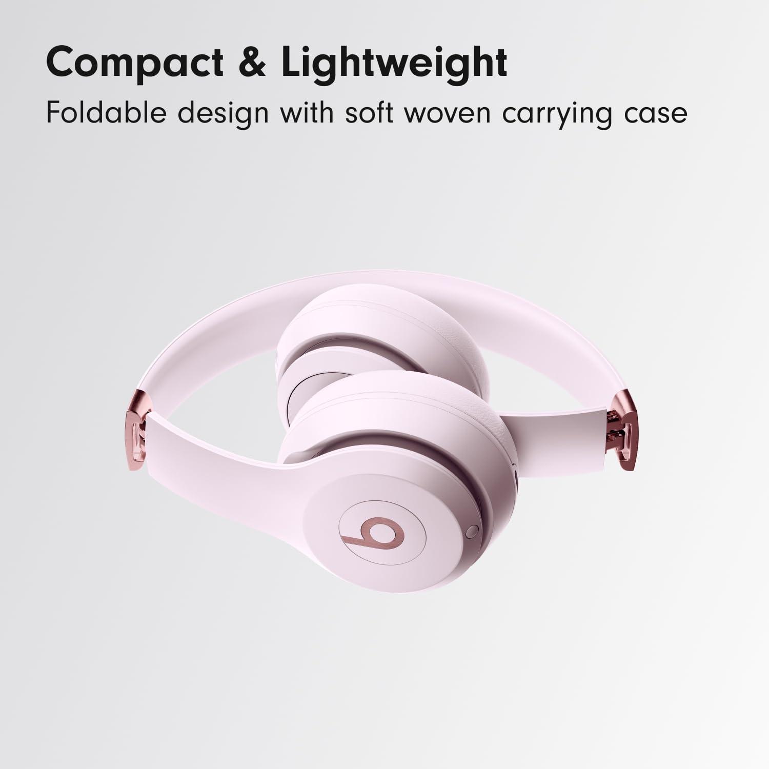 imageBeats Solo 4 Wireless OnEar Bluetooth Headphones Up to 50Hour Battery Life UltraLightweight Comfort Powerful and Balanced Sound Apple ampamp Android Compatible Amazon Exclusive Metallic PinkCloud Pink