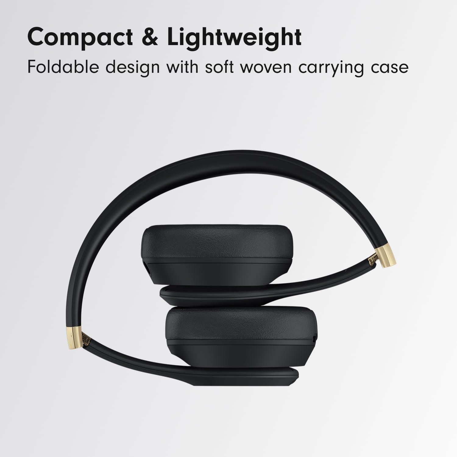 imageBeats Solo 4 Wireless OnEar Bluetooth Headphones Up to 50Hour Battery Life UltraLightweight Comfort Powerful and Balanced Sound Apple ampamp Android Compatible Amazon Exclusive Metallic PinkBlack Gold