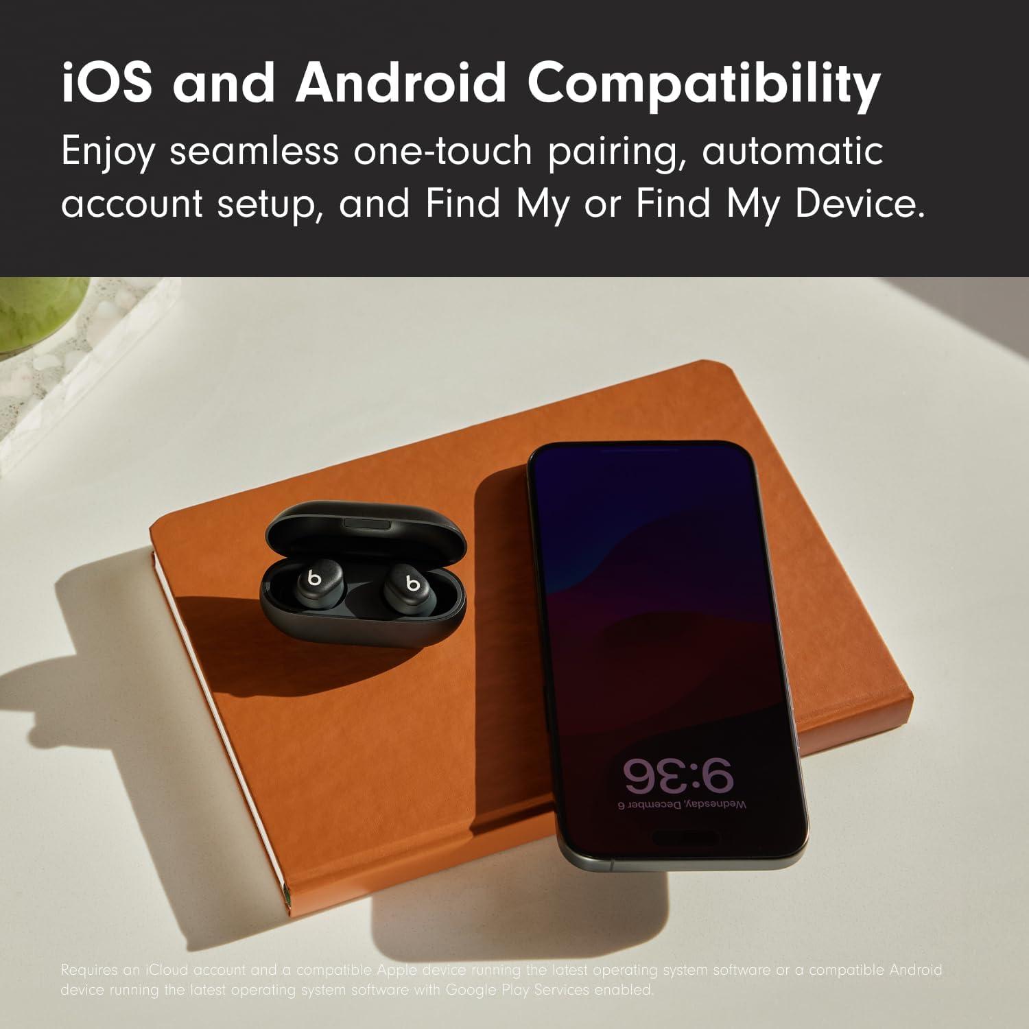 imageBeats Solo Buds Wireless Bluetooth Earbuds 18 Hours of Battery Life Apple ampamp Android Compatibility Builtin Microphone Matte BlackStorm Gray