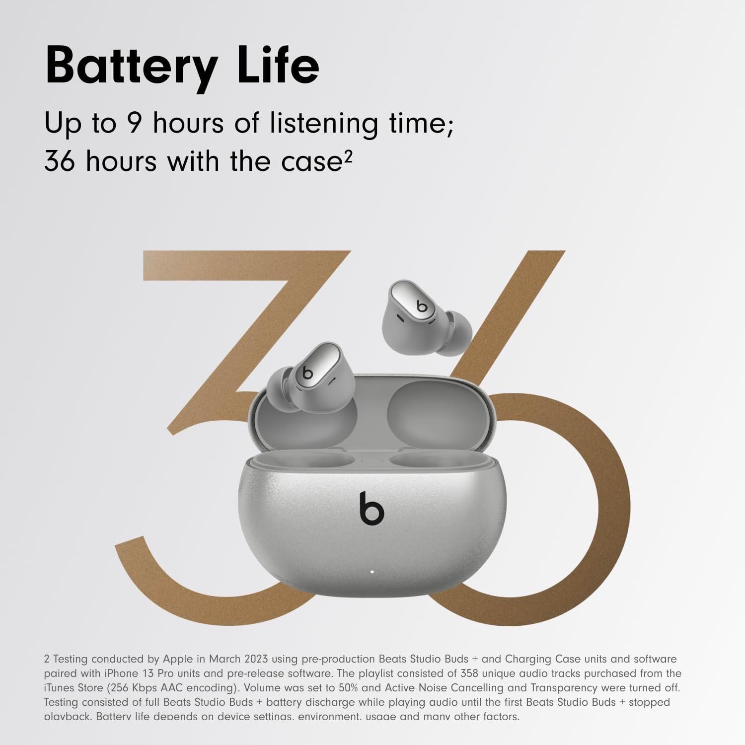 imageBeats Studio Buds True Wireless Noise Cancelling Earbuds Enhanced Apple ampamp Android Compatibility Builtin Microphone Sweat Resistant Bluetooth Headphones Spatial Audio BlackGoldCosmic Silver