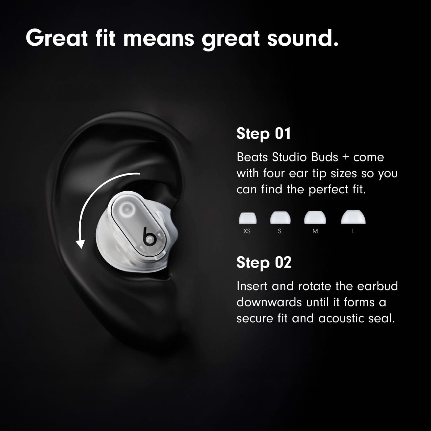 imageBeats Studio Buds True Wireless Noise Cancelling Earbuds Enhanced Apple ampamp Android Compatibility Builtin Microphone Sweat Resistant Bluetooth Headphones Spatial Audio BlackGoldIvory