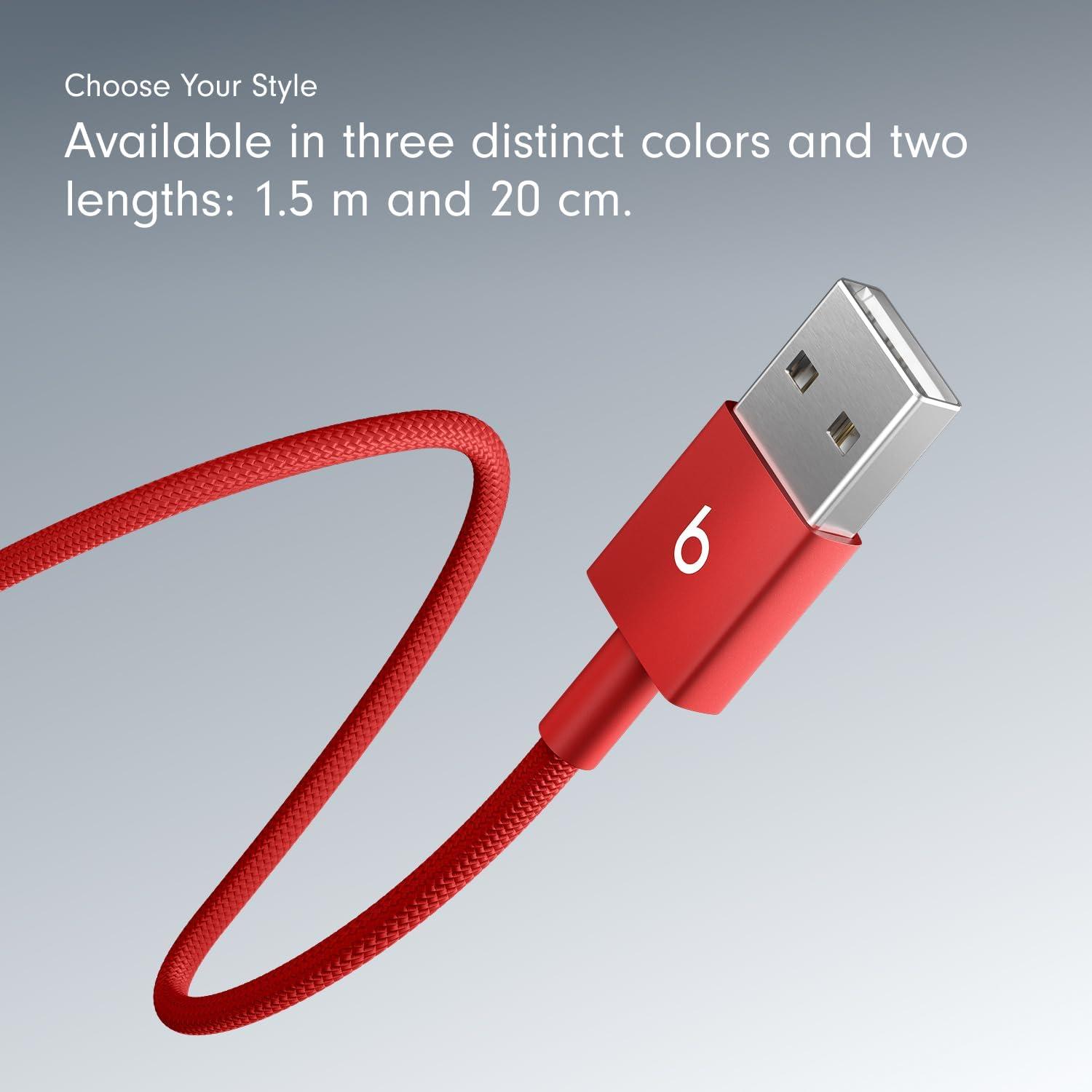 imageBeats USBA to USBC Woven Cable Fast Charging Durable and TangleFree Design Compatible Charger for Apple ampamp Android Devices 15 m 5 ft Rapid RedRapid Red