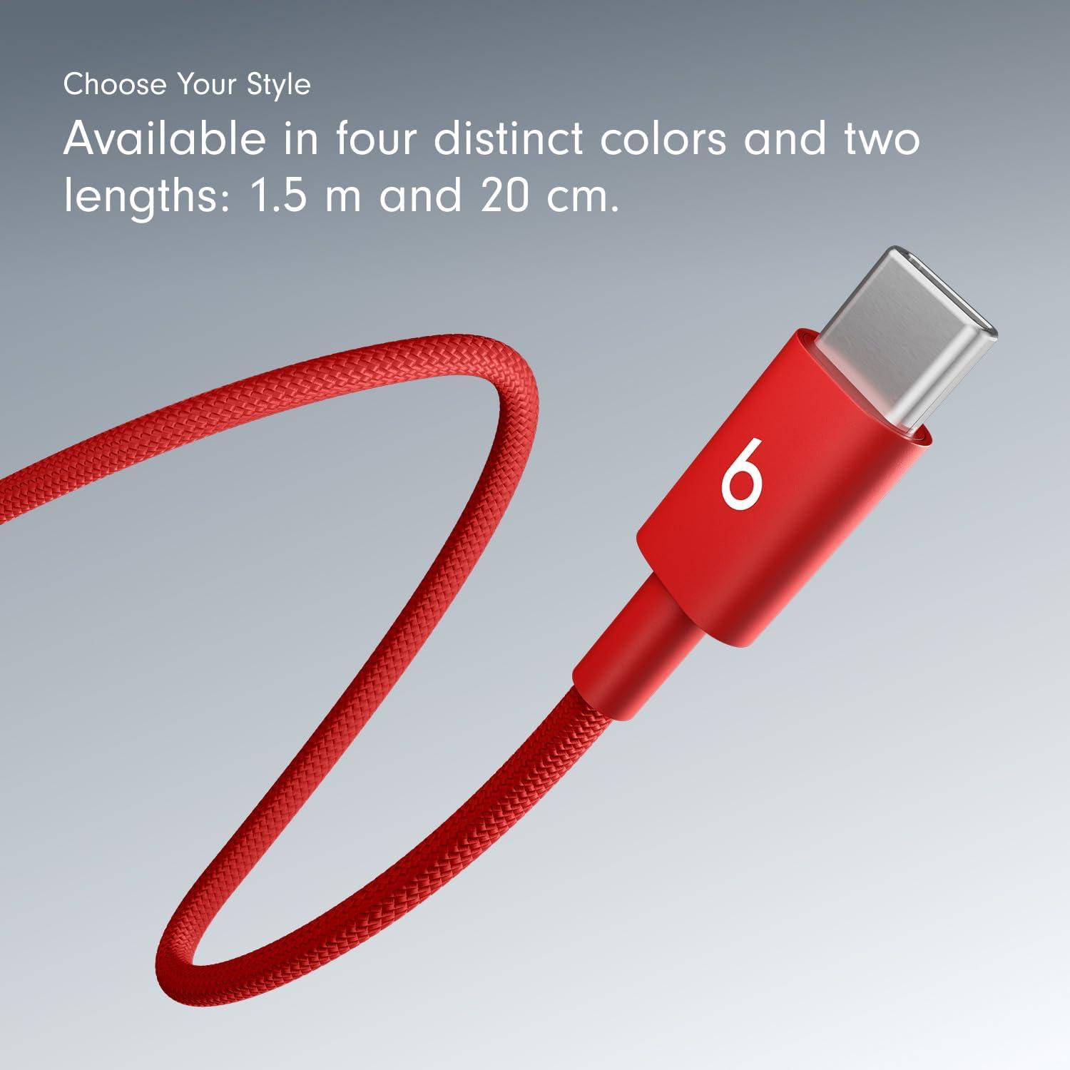 imageBeats USBA to USBC Woven Cable Fast Charging Durable and TangleFree Design Compatible Charger for Apple ampamp Android Devices 15 m 5 ft Rapid RedRapid Red