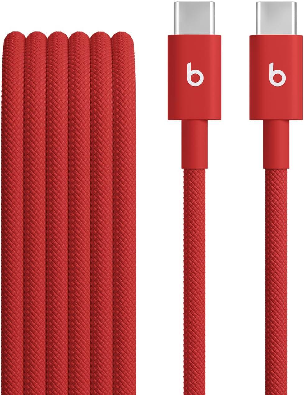 imageBeats USBA to USBC Woven Cable Fast Charging Durable and TangleFree Design Compatible Charger for Apple ampamp Android Devices 15 m 5 ft Rapid RedRapid Red