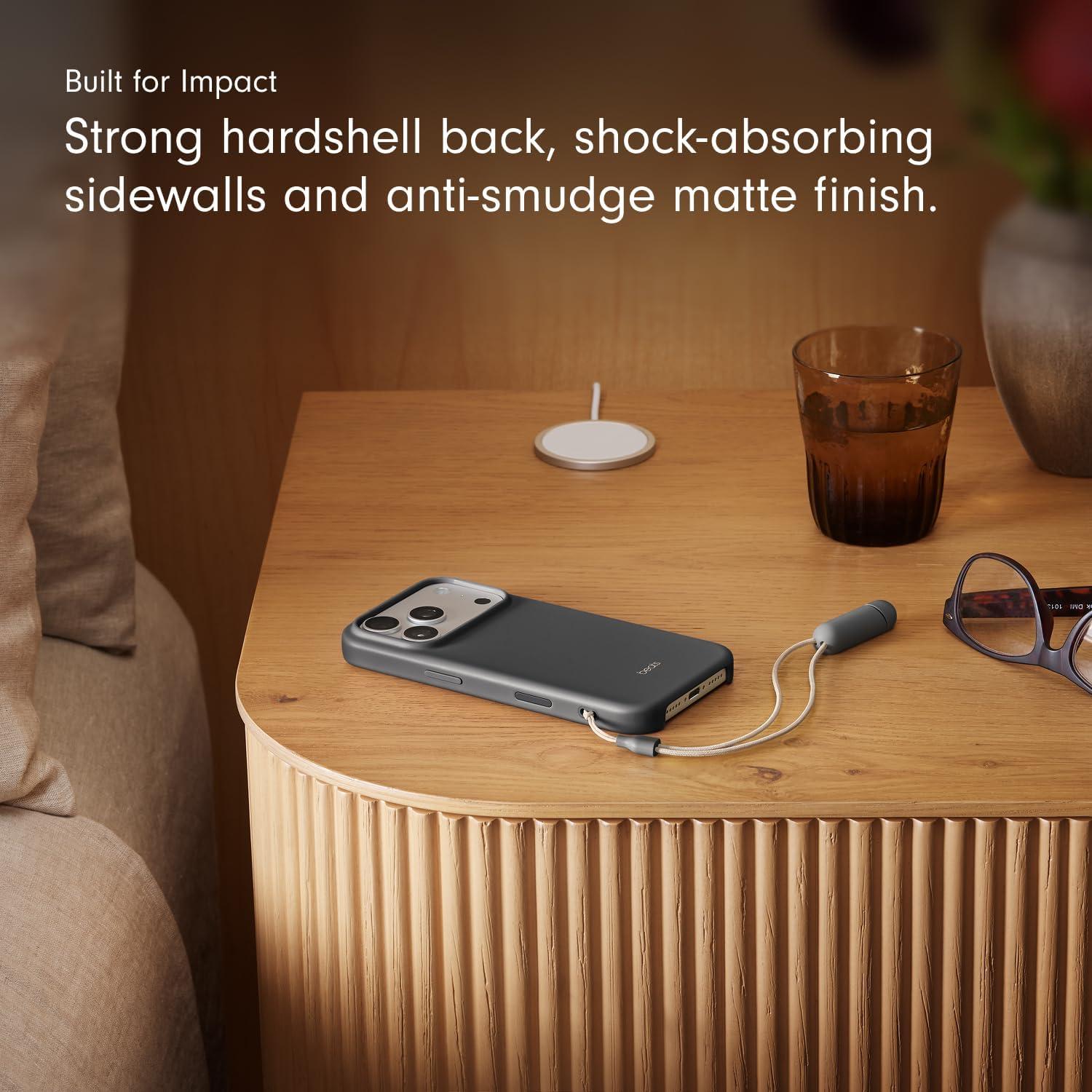 imageBeats iPhone 17 Pro Max Kickstand Case with MagSafe ampamp Camera Control Built in Stand ampamp Lanyard Matte Finish with Microfiber Lining Granite GrayGranite Grey