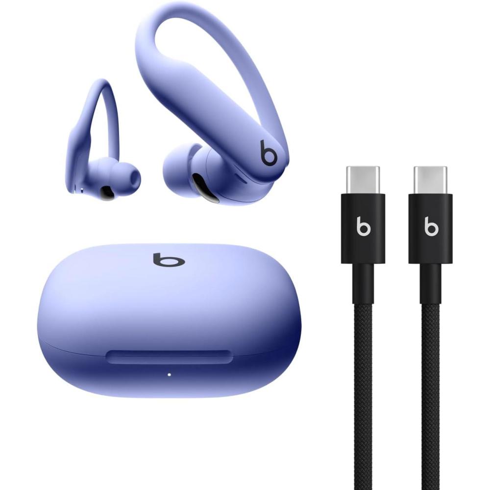imageBeats Powerbeats Pro 2  Wireless Bluetooth Earbuds with USBC Charging Cables 15 m  Jet BlackHyper Purple
