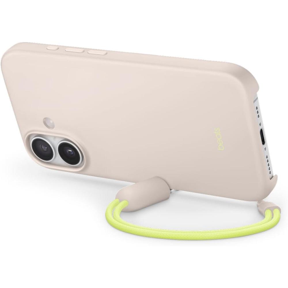 imageBeats iPhone 17 Pro Max Kickstand Case with MagSafe ampamp Camera Control Built in Stand ampamp Lanyard Matte Finish with Microfiber Lining Granite GrayLime Stone