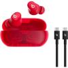 Beats Solo Buds – Wireless Bluetooth Earbuds | 18 Hours of Battery Life | Apple & Android Compatibility | Built-in Microphone – Matte Black(Transparent Red)
