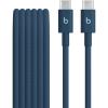 Beats USB-A to USB-C Woven Cable Fast Charging Durable and Tangle-Free Design Compatible Charger for Apple & Android Devices (1.5 m, 5 ft) – Rapid Red(Nitro Navy)