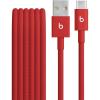 Beats USB-A to USB-C Woven Cable Fast Charging Durable and Tangle-Free Design Compatible Charger for Apple & Android Devices (1.5 m, 5 ft) – Rapid Red(Rapid Red)