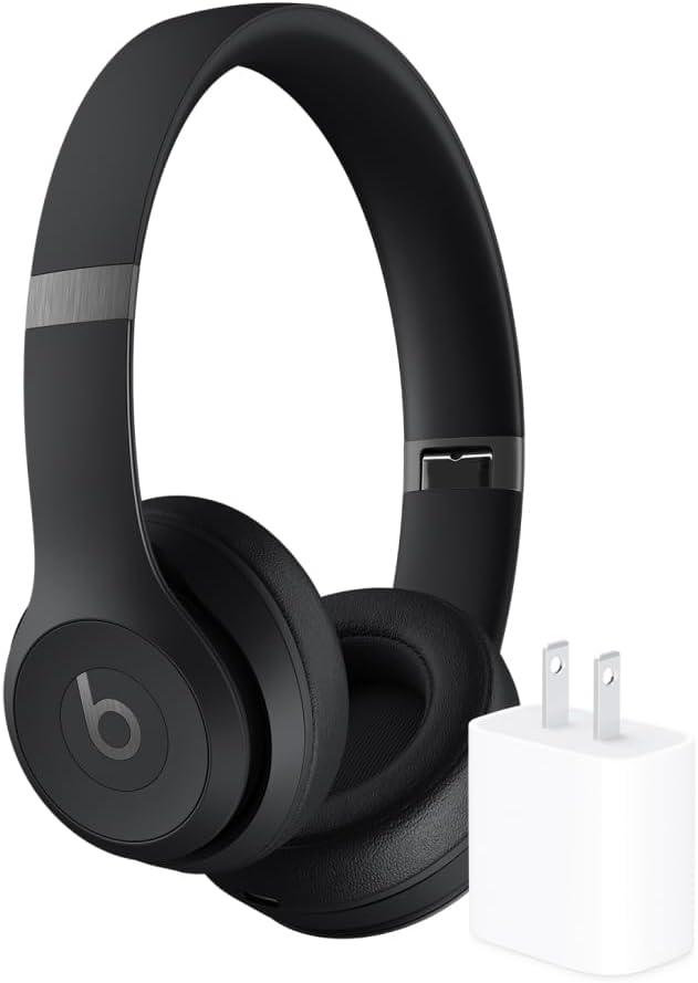 imageBeats Solo 4 Wireless Headphones with 20W Power Adapter Black amp GoldMatte Black
