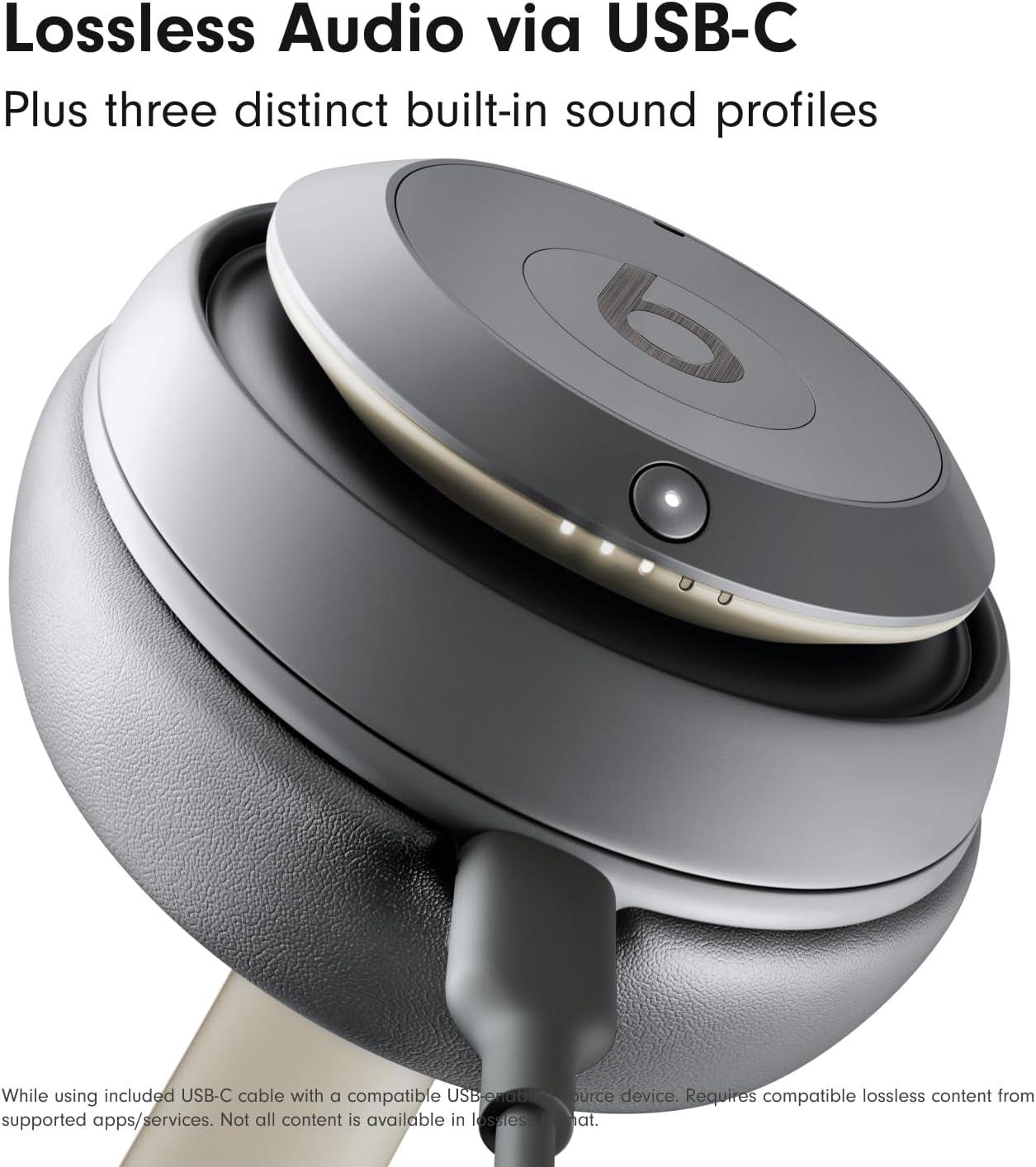imageBeats Studio Pro Wireless Bluetooth Noise Cancelling Headphones with USBC Charging Cable 20 cm Jet BlackSandstone