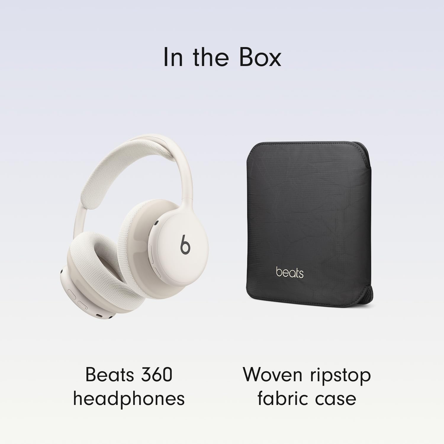 image:imageBeats 360 OverEar Headphones with Interchangeable Cushions Sweat amp Water Resistance and Noise Cancellation Black with Black Performance Knit CushionsCloud