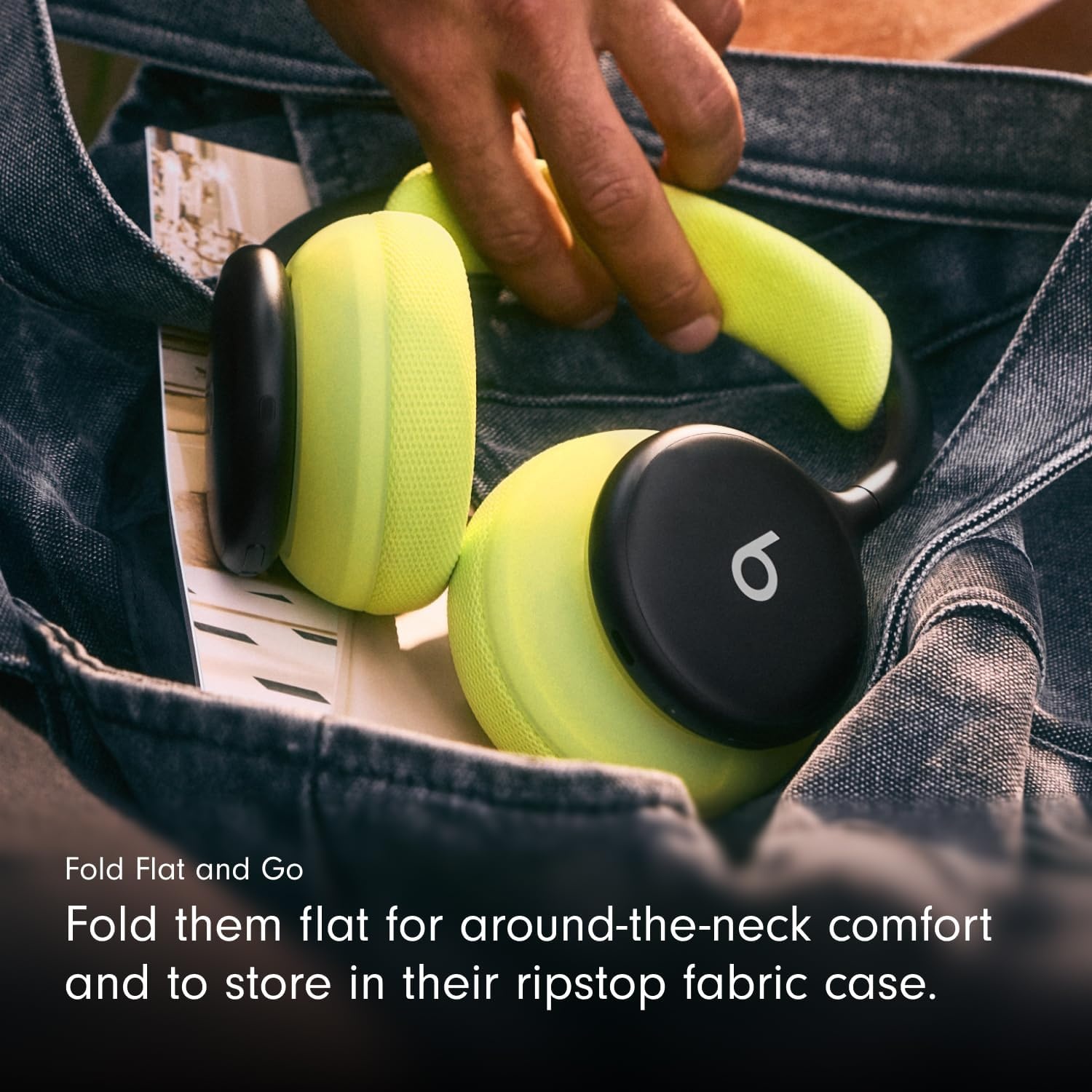 image:imageBeats 360 OverEar Headphones with Interchangeable Cushions Sweat amp Water Resistance and Noise Cancellation Black with Black Performance Knit CushionsBlack